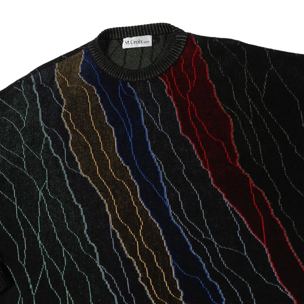 St Croix Vintage Coogi Style Veins 90s Y2K Sweater Men's Large